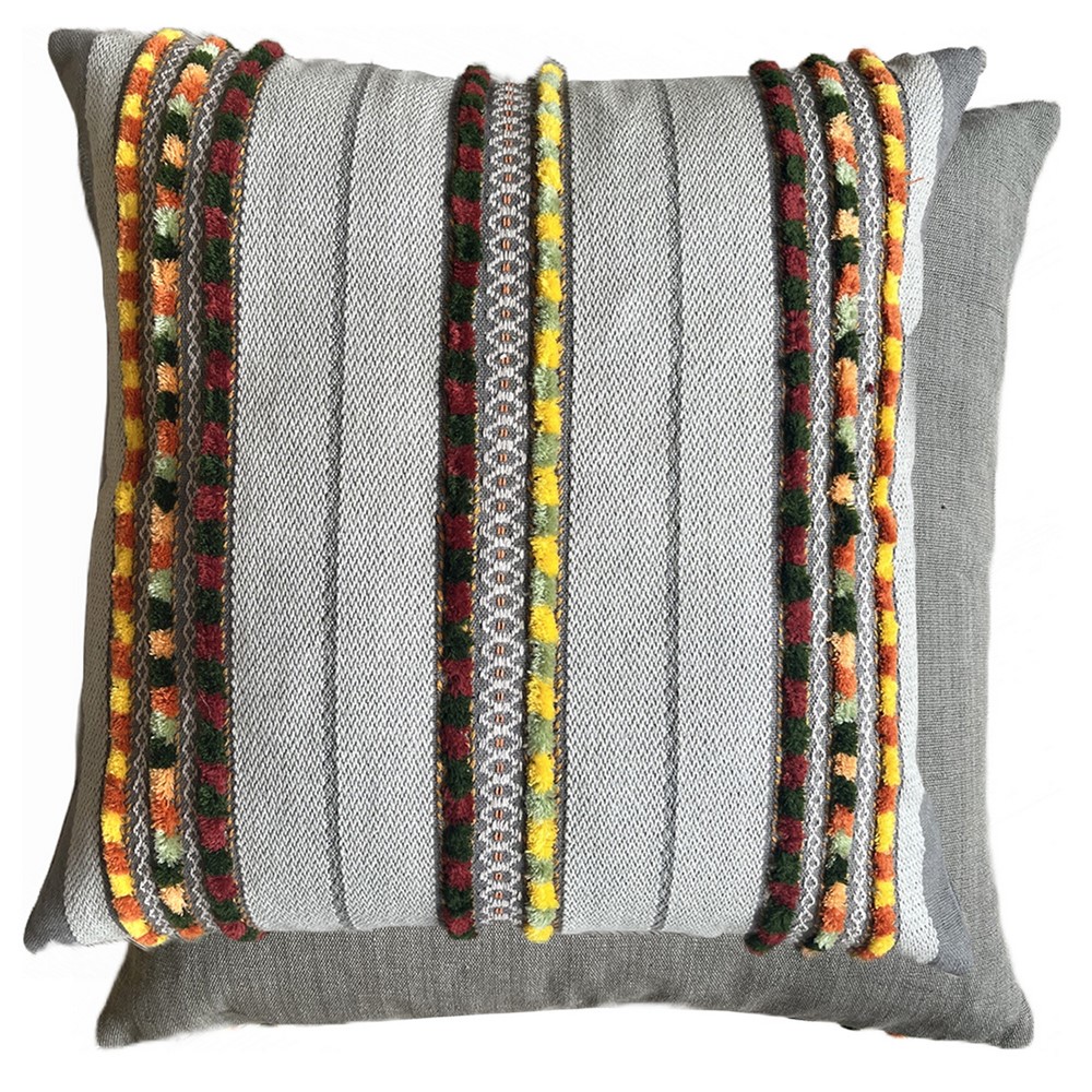 Mangala Jacquard Cushion by William Yeoward in Spice Orange